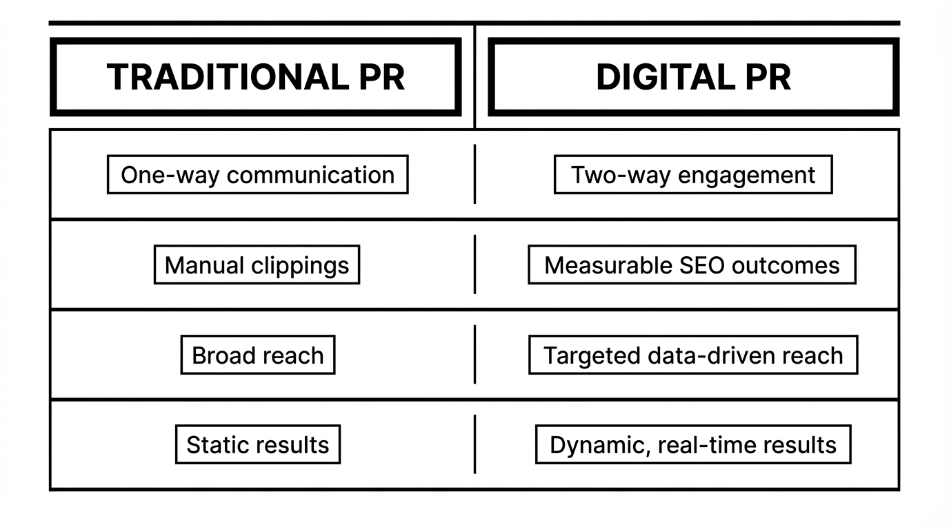 Traditional PR vs Digital PR