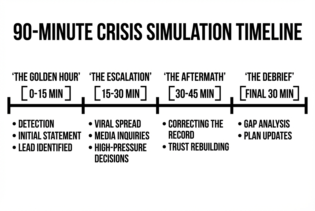 90-Minute Crisis Simulation Timeline